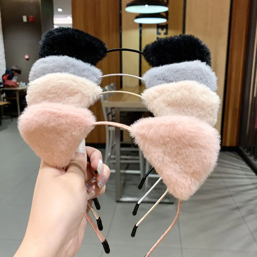 Anime Cosplay Cute Face Wash Plush Cartoon Hair Accessories Hair Hoop Hair Band Cat Ears Headband