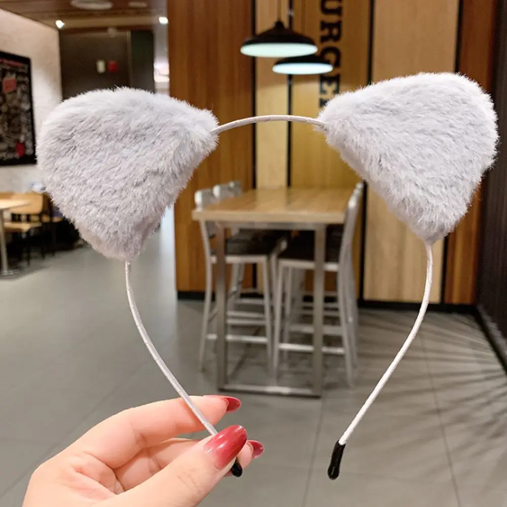Anime Cosplay Cute Face Wash Plush Cartoon Hair Accessories Hair Hoop Hair Band Cat Ears Headband