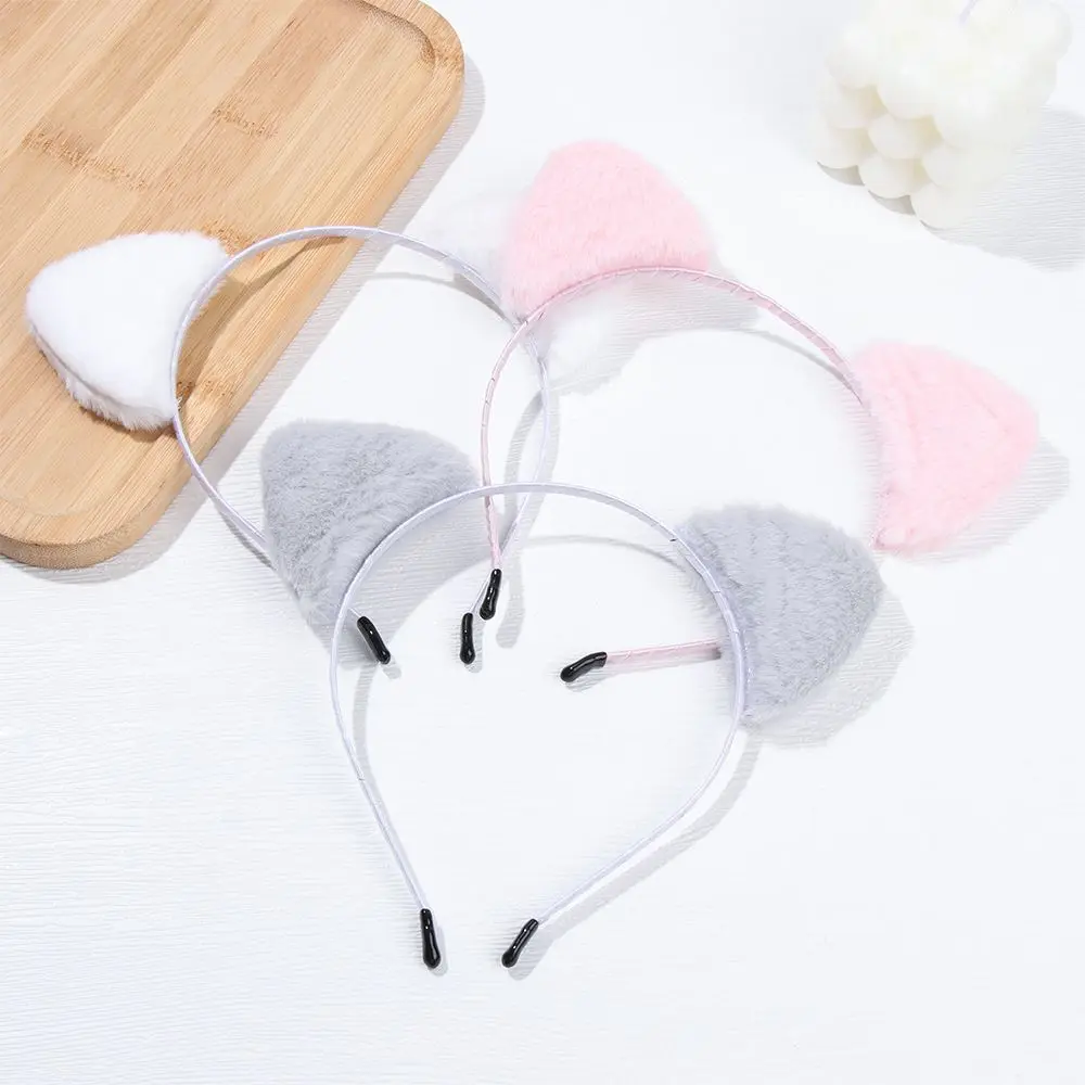 Anime Cosplay Cute Face Wash Plush Cartoon Hair Accessories Hair Hoop Hair Band Cat Ears Headband