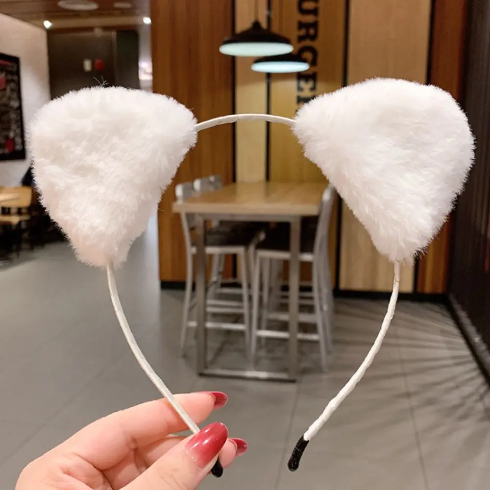 Anime Cosplay Cute Face Wash Plush Cartoon Hair Accessories Hair Hoop Hair Band Cat Ears Headband