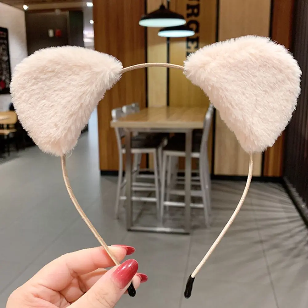 Anime Cosplay Cute Face Wash Plush Cartoon Hair Accessories Hair Hoop Hair Band Cat Ears Headband