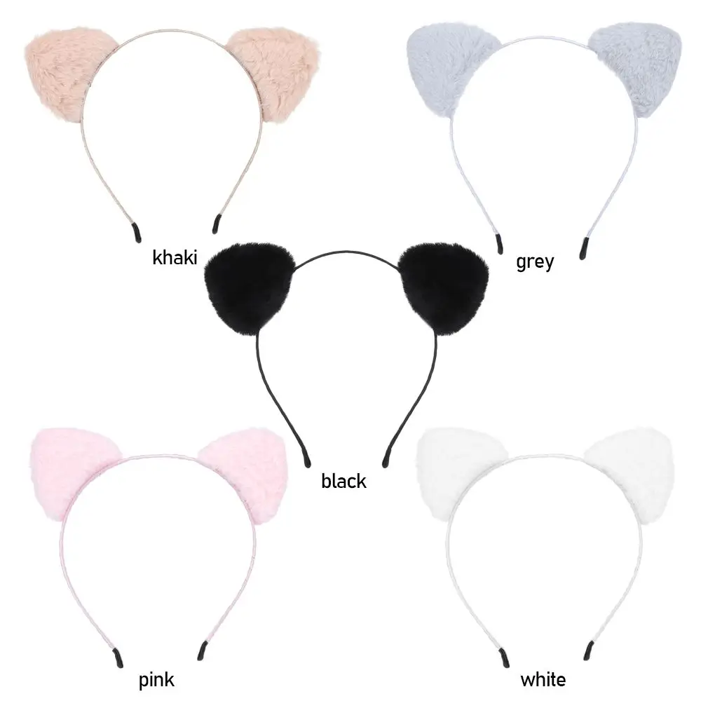 Anime Cosplay Cute Face Wash Plush Cartoon Hair Accessories Hair Hoop Hair Band Cat Ears Headband