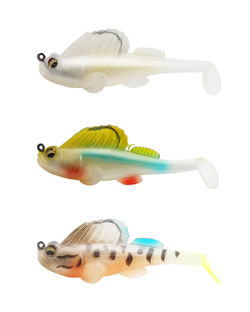 1pcs 14g 8.5cm Fishing Lure Soft Bait Jig Dark Sleeper Swimbaits Soft Lure Fishing Pike Lure bass Shad for Fishing Perch