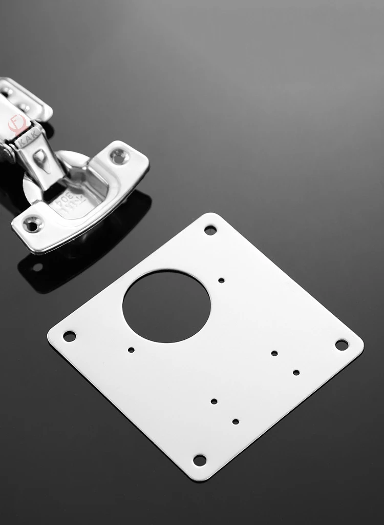 KAK Stainless Steel Cabinet Hinge Repair Plate 1-8 Pack Door Hinge Mounted Plate with Screws Furniture Hardware Accessories