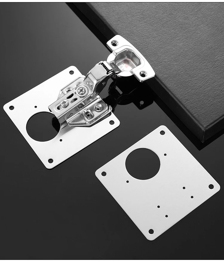 KAK Stainless Steel Cabinet Hinge Repair Plate 1-8 Pack Door Hinge Mounted Plate with Screws Furniture Hardware Accessories