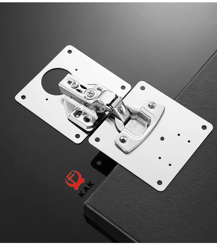 KAK Stainless Steel Cabinet Hinge Repair Plate 1-8 Pack Door Hinge Mounted Plate with Screws Furniture Hardware Accessories