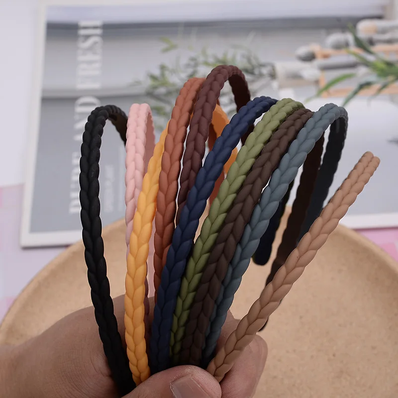 1PCS New Fashion Morandi Color Frosted Hair Bundle Headband Simple Braid Headband Hair Accessories
