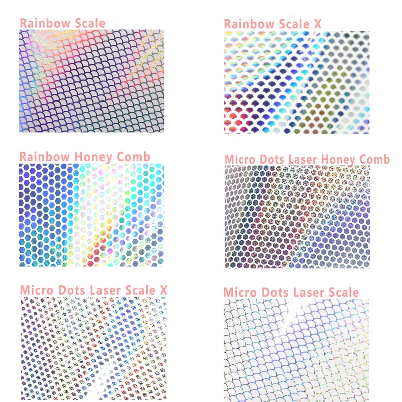 Royal Sissi New Developed 6 Optional Colors Holographic Fish Skin Tape Fish Scale Adhesive Rainbow Film Waterproof Lure Sticker