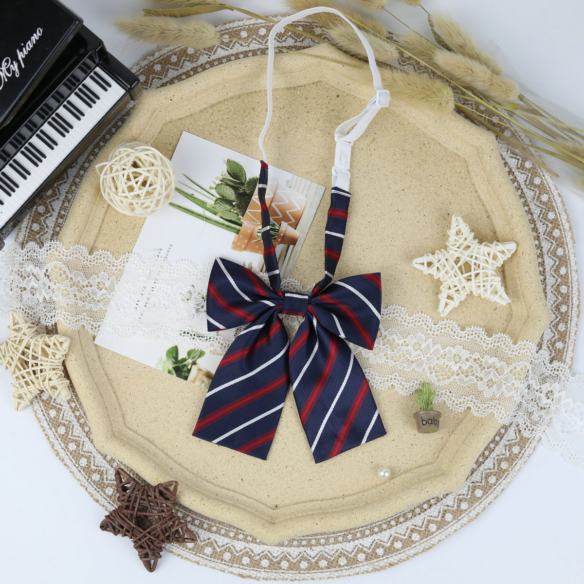 33*6cm/13*13cm JK Ties Women Plaid Neck Tie Girls Japanese Style for Jk Uniform Cute Necktie Plaid Uniform School Accessories