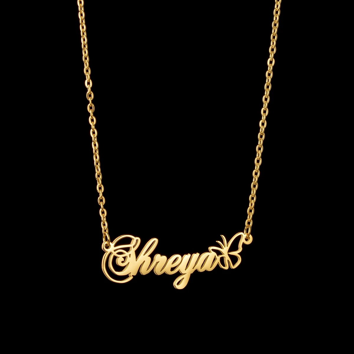 Atoztide New Custom Name Necklaces Personalized Fashion Stainless Steel Bottom Decoration Pendant Heart Letter for Women Jewelry