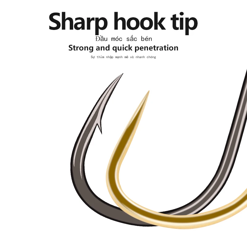 10Bags=100PCS Stainless Steel Hooks+5 Float Seat Shallow Water Non-Brab Hooks Lake Carp Fishing Hooks Tools(Jinxiu Non-Brab)