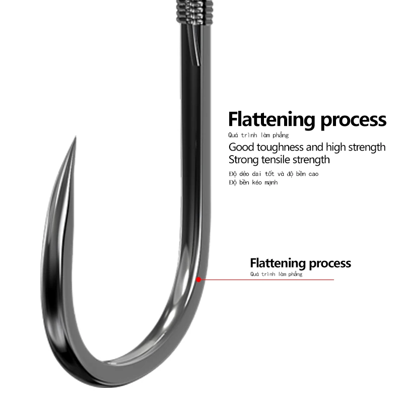 10Bags=100PCS Stainless Steel Hooks+5 Float Seat Shallow Water Non-Brab Hooks Lake Carp Fishing Hooks Tools(Jinxiu Non-Brab)