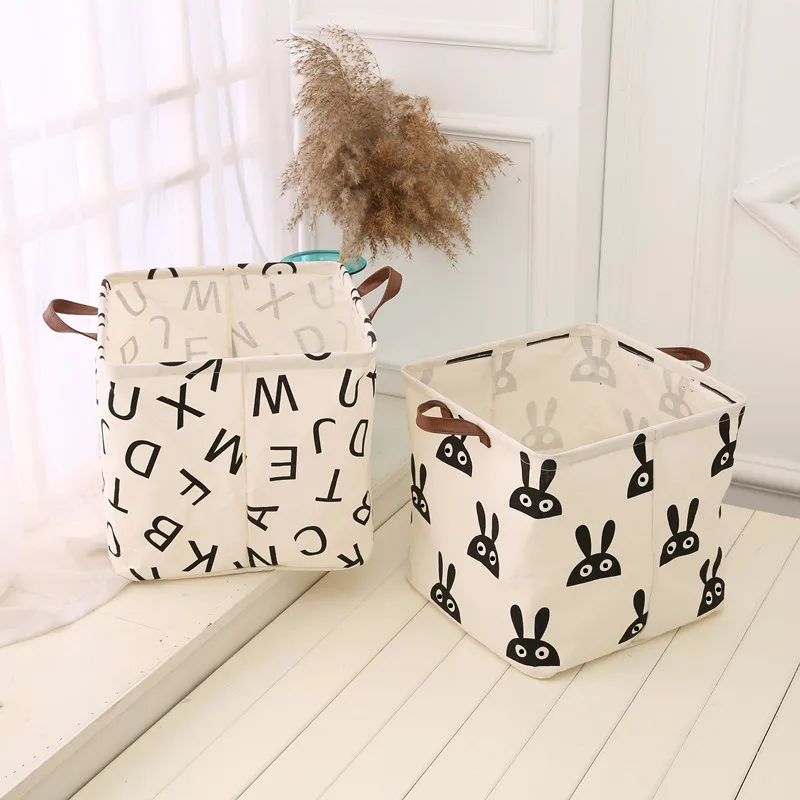 Folding Storage Basket For Kids Toys Organizer Storage Box Toys Basket Sundries Laundry Basket Storage Organizer Box Containers
