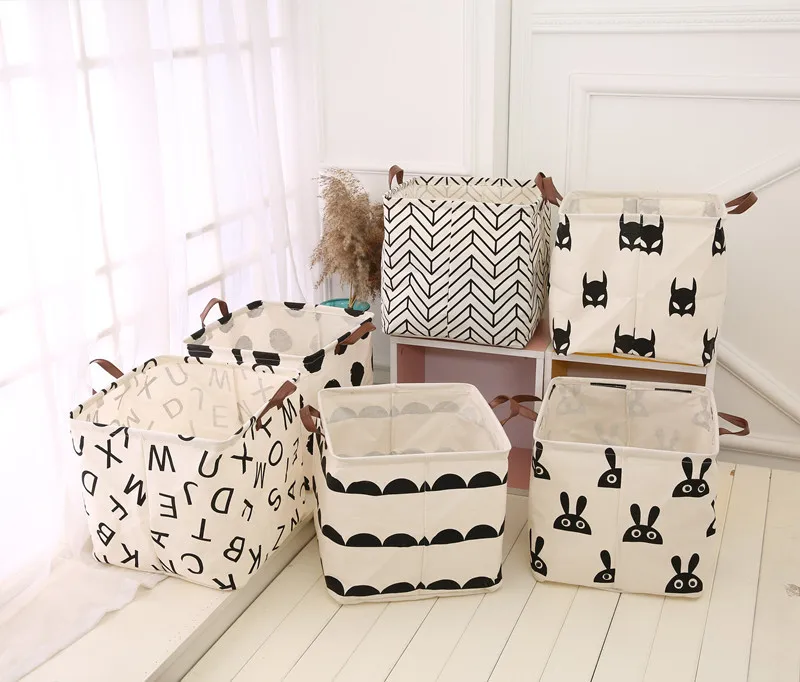 Folding Storage Basket For Kids Toys Organizer Storage Box Toys Basket Sundries Laundry Basket Storage Organizer Box Containers