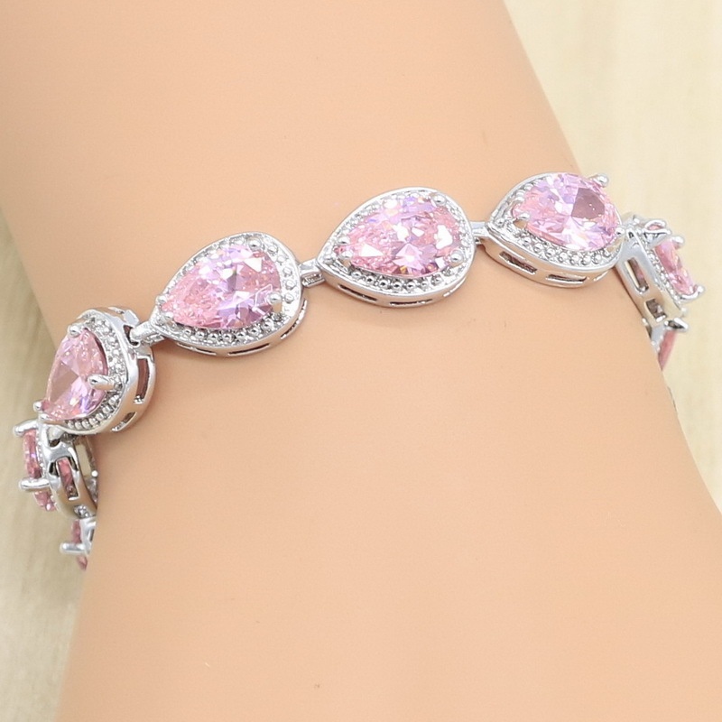 Elegant Shiny Water Drop Zircon Bracelet Fashionable Charm Jewelry Suitable for Daily and Banquet