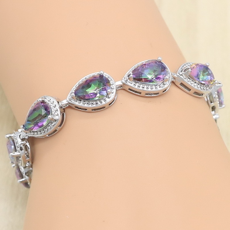 Elegant Shiny Water Drop Zircon Bracelet Fashionable Charm Jewelry Suitable for Daily and Banquet