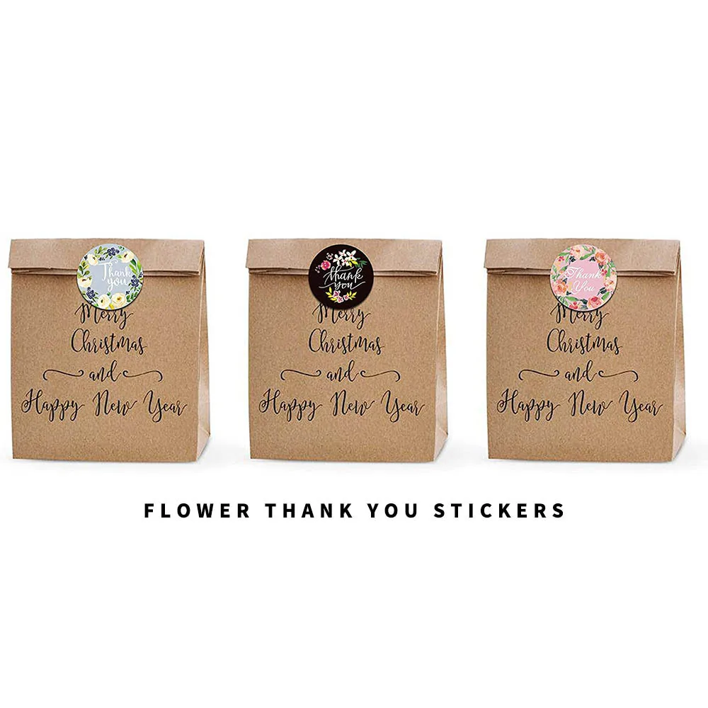 100-500pcs Gold Foil Handmade With Love Stationery Seal Labels 1 inch Sticker for DIY Gift Small Business Packaging Decoration