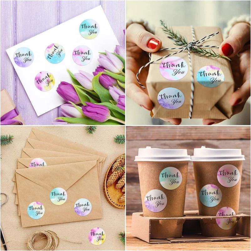 100-500pcs Gold Foil Handmade With Love Stationery Seal Labels 1 inch Sticker for DIY Gift Small Business Packaging Decoration