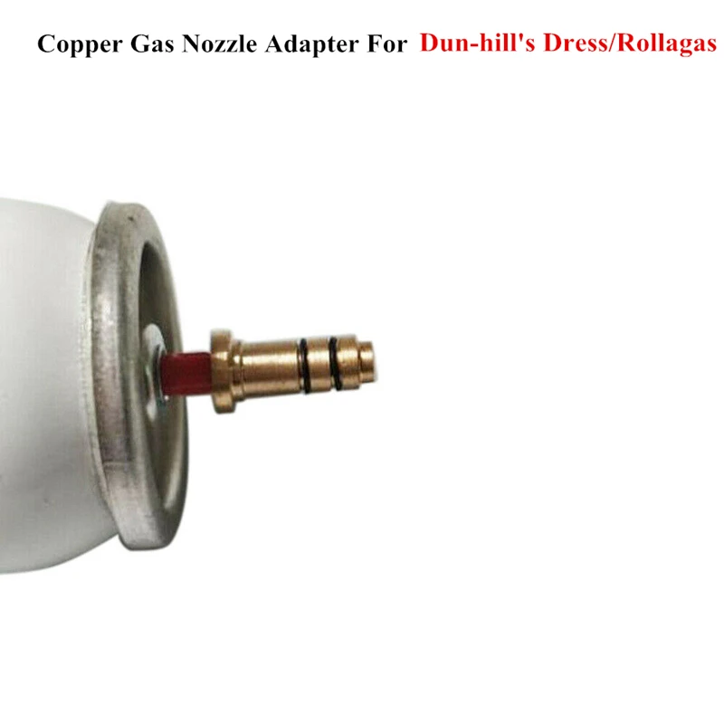 4pcs/Lot Reusable Brass Copper Nozzle Refill Gas Adapter Inflatable Head For Dunhill Dress/Rollagas Butane Lighter Gas Filling