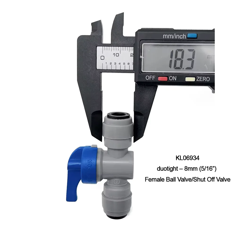 KegLand 6.35/8mm Ball Valve Push in Fittings Plastic Quick Conector Beer Hose Tube Joints