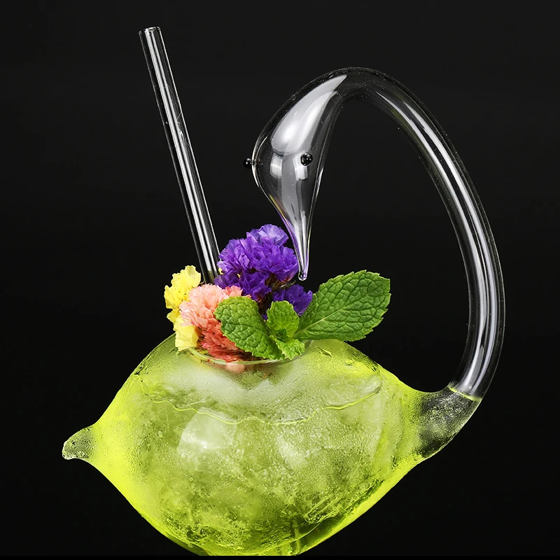 Creative Cocktail Glass - Porcupine Fish/Swan/Rose/Octopus/Bird Design Cocktail Glass, Novelty Drink Cup for KTV Bar Night Party