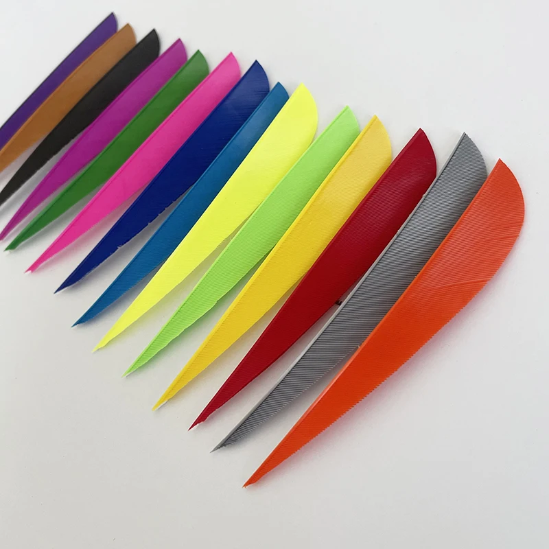 IBOUNFOX 50Pcs 4" Turkey Feather Fletching Right/Left Wings Archery Hunting Arrow Feathers DIY Carbon Woonden Arrow Vanes