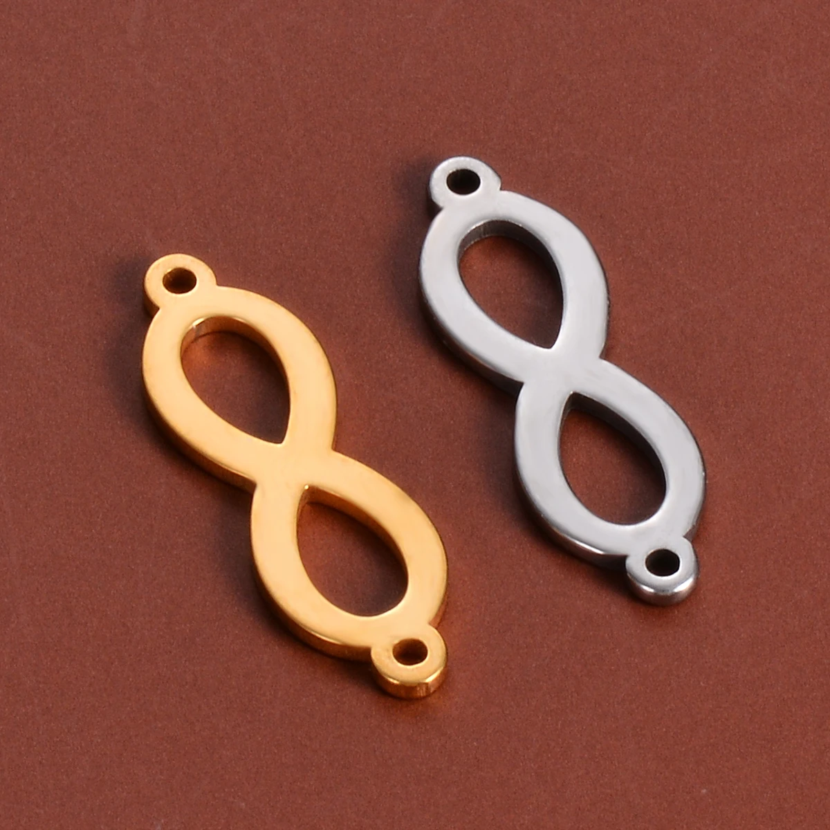 10pcs/lot Love Infinity Symbol DIY Connector Charm Stainless Steel Jewery Making for Necklace Bracelet