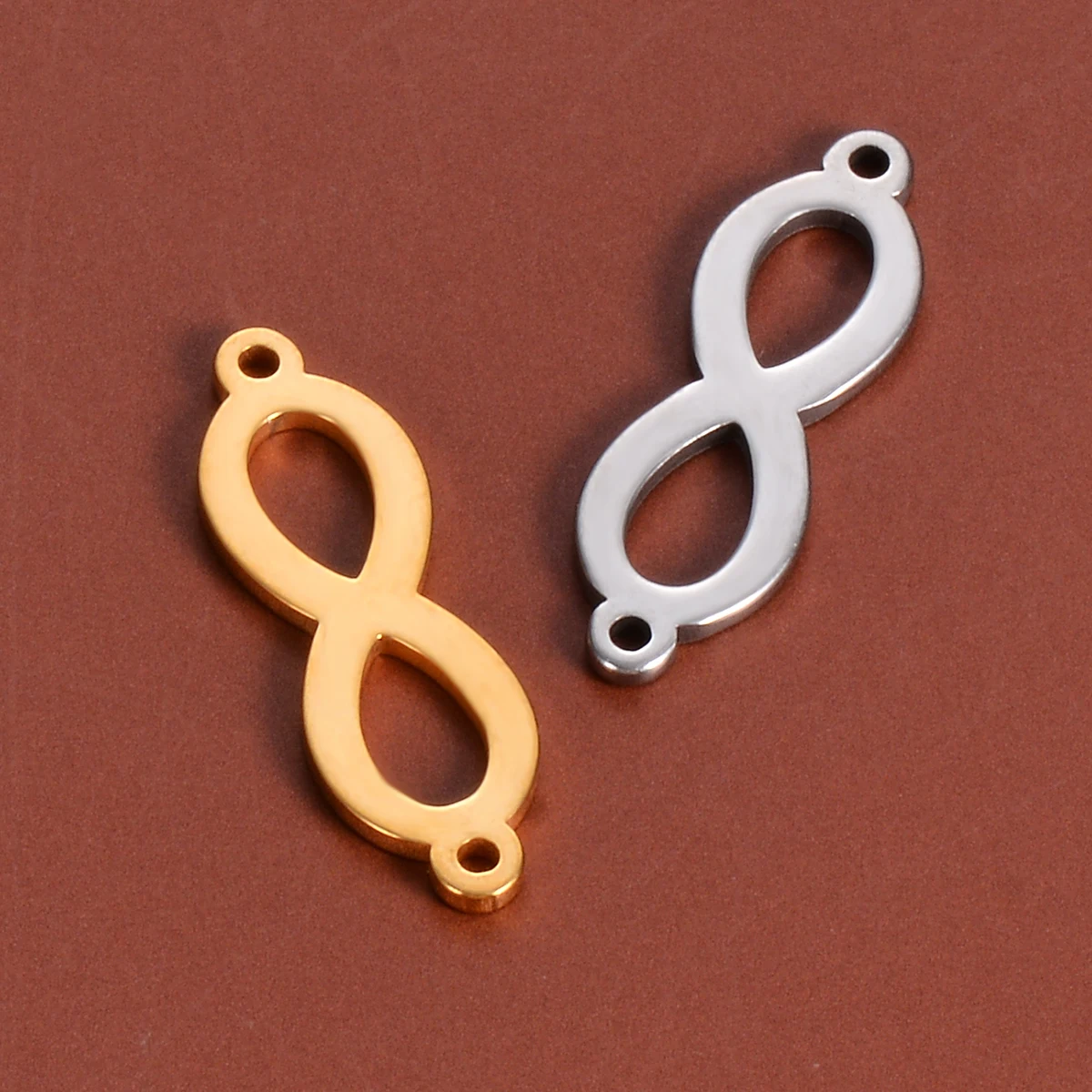 10pcs/lot Love Infinity Symbol DIY Connector Charm Stainless Steel Jewery Making for Necklace Bracelet