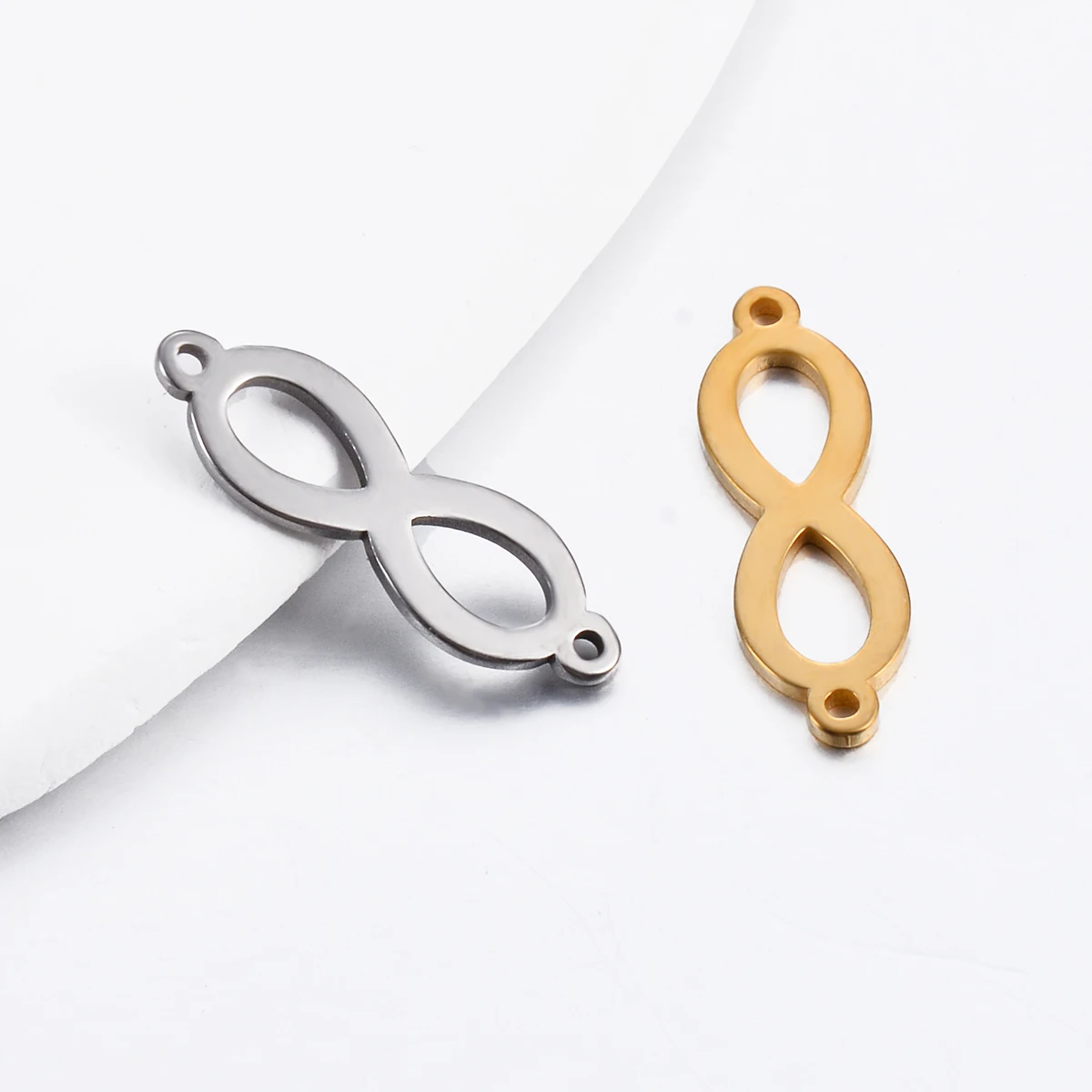 10pcs/lot Love Infinity Symbol DIY Connector Charm Stainless Steel Jewery Making for Necklace Bracelet
