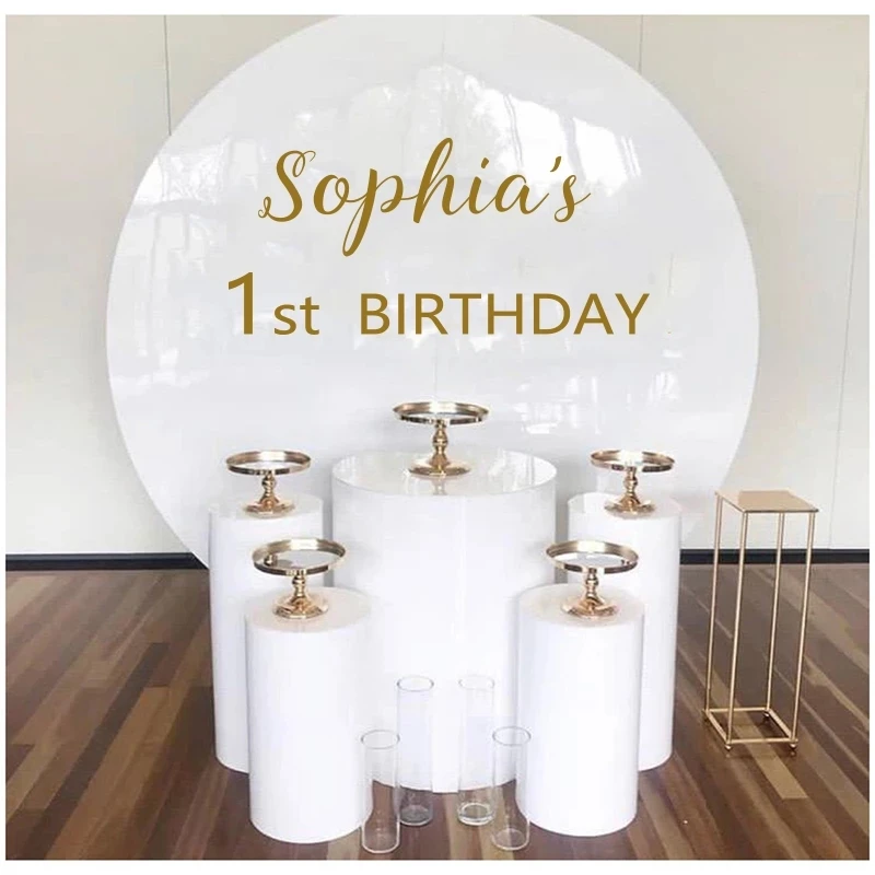 Birthday Party Vinyl Wall Decals Custom Names And Texts Wall Plexiglass Board Sticker Parties Wedding Ceremony Decoration Arts