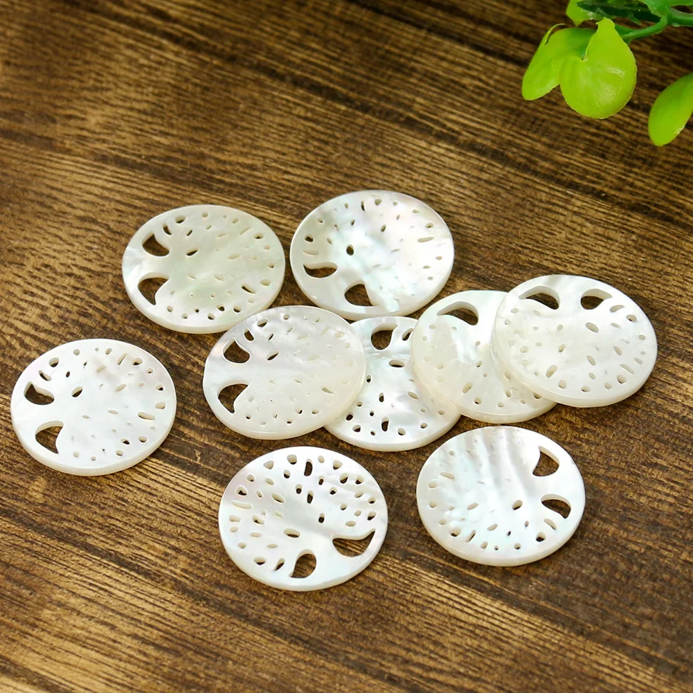 Real Shell Charm Mother of Pearl Tree Flower of Life Water Drop Hamsa Fatima Hand Triskele Pendant Necklace DIY Jewelry Making