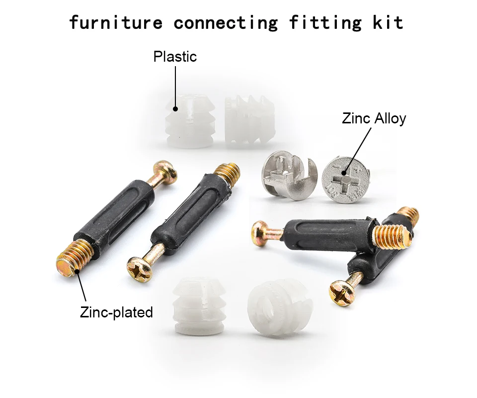 20pcs Thickening 3 In1 Furniture Connecting Hardware Set Cam Screw Eccentric Wheel Nut Cam Lock Nut for Wardrobe Splicing Cabine