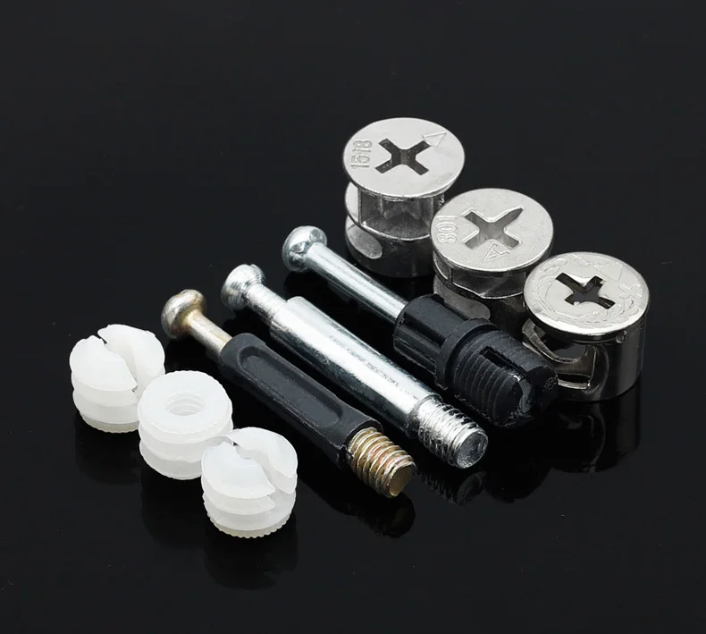 20pcs Thickening 3 In1 Furniture Connecting Hardware Set Cam Screw Eccentric Wheel Nut Cam Lock Nut for Wardrobe Splicing Cabine