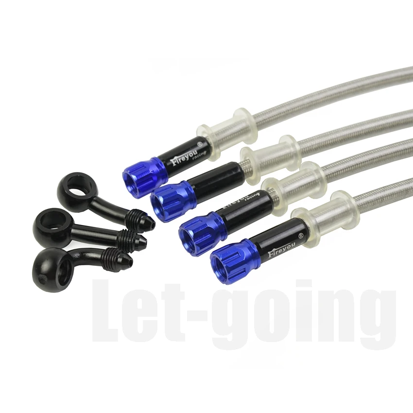 Braided Brake Hose Motorcycle AN3 Hydraulic Clutch Tube Master Cylinder Brake Oil DOT Pipe Reinforced ATV Dirt Pit Racing Bike