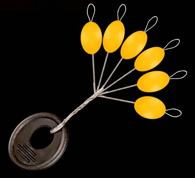 300pcs /50packs Big Size Rubber Stopper Float Fishing Bobber Silicone Gel Space Bean Connector Fishing Line Accessories