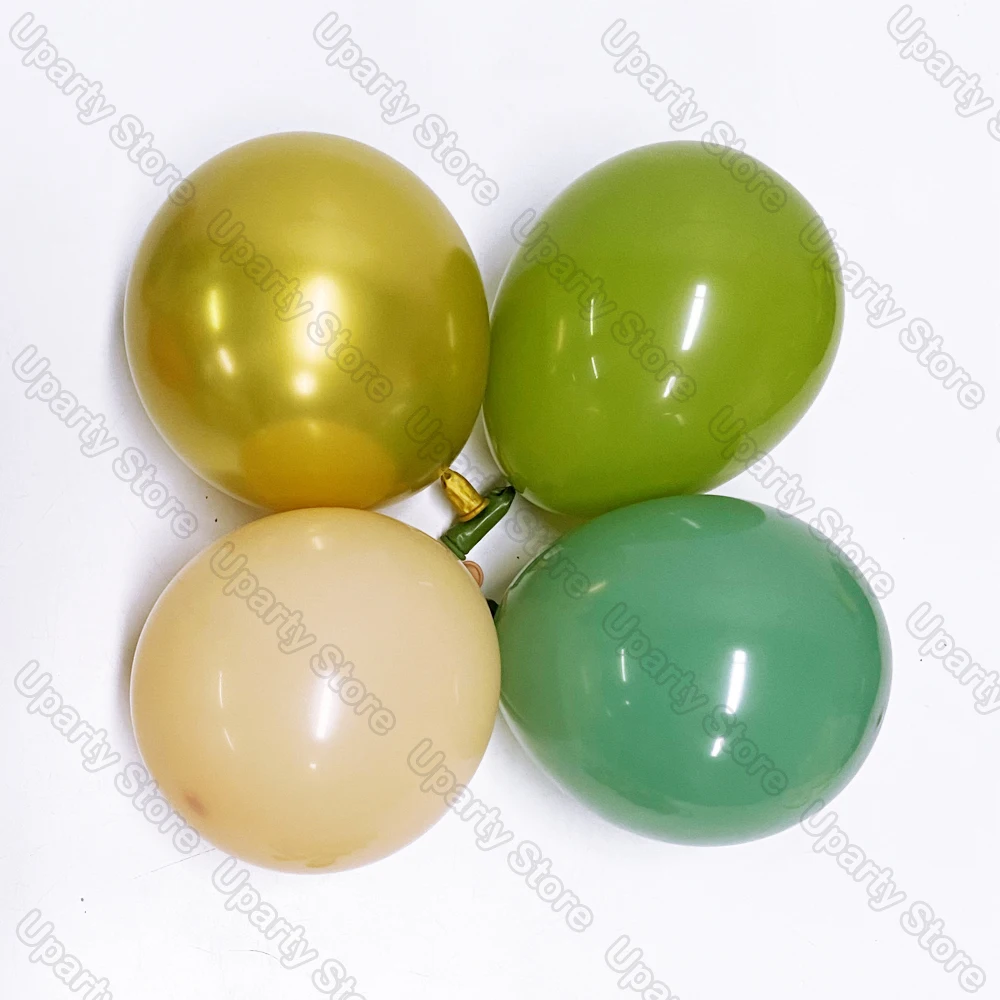 162Pcs Avocado Green Balloons Garland Arch Creamy White Retro Olive Green Balloon for Wedding Birthday Party Background Decor