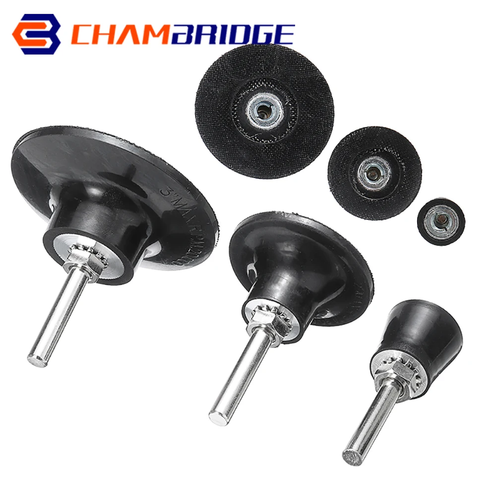 1 2 3 Inch Sanding Discs Holder Roll Lock Disc Pad Quick Change Disc Back-up Pad with 6mm Shank for Die Grinder Power Drill