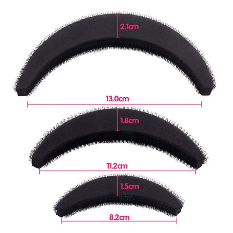 3Pcs/set Volume Headwear Foam Sponge Bump Up Hair Styling Hair Pads Hair Volume Increase Puff Hair Bun Maker Donut Insert Tool