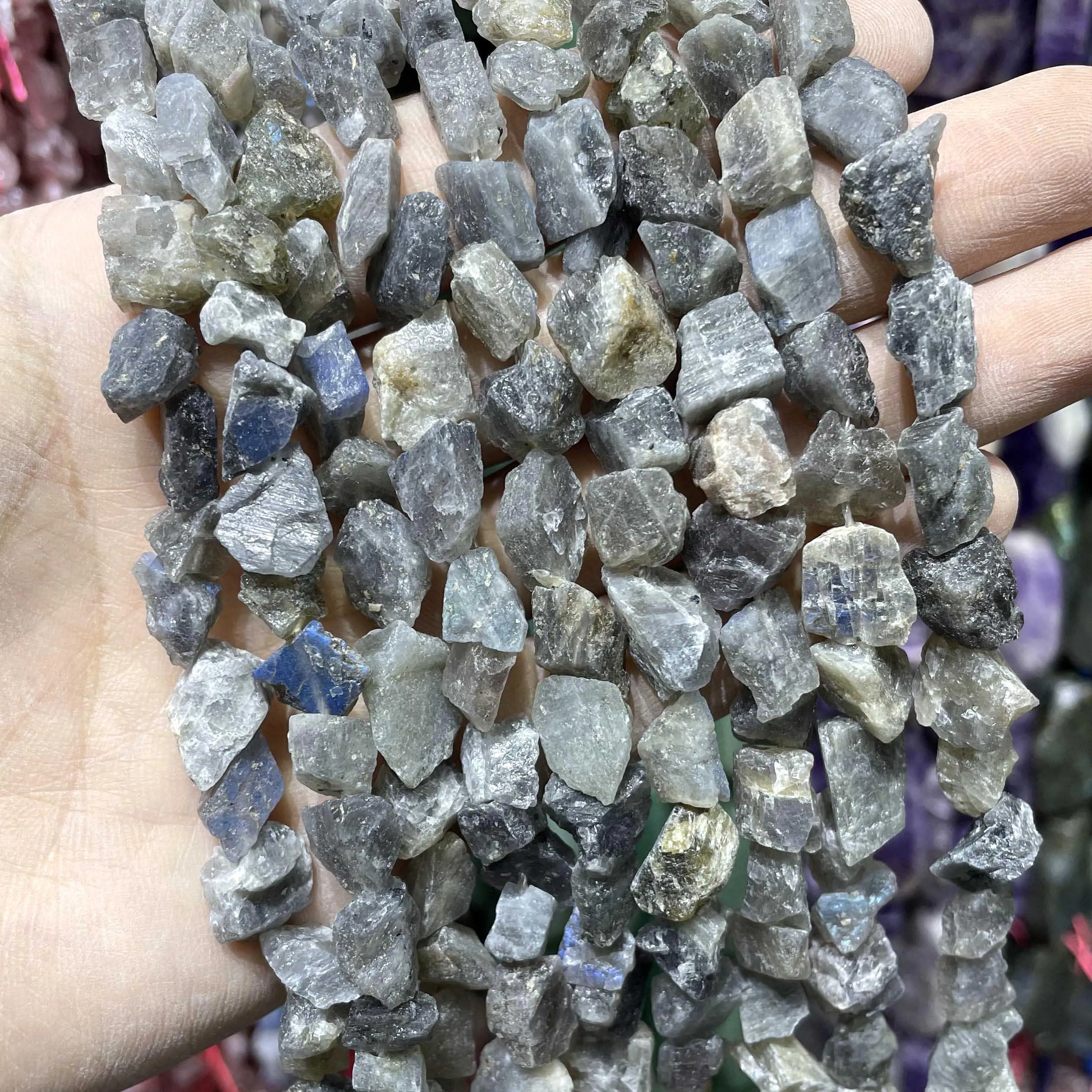 7-11mm Natural Irregular Freeform Raw Stone Rough Nugget Amazonite Amethysts Jades Minerals Crystal Beads DIY Jewelry Making