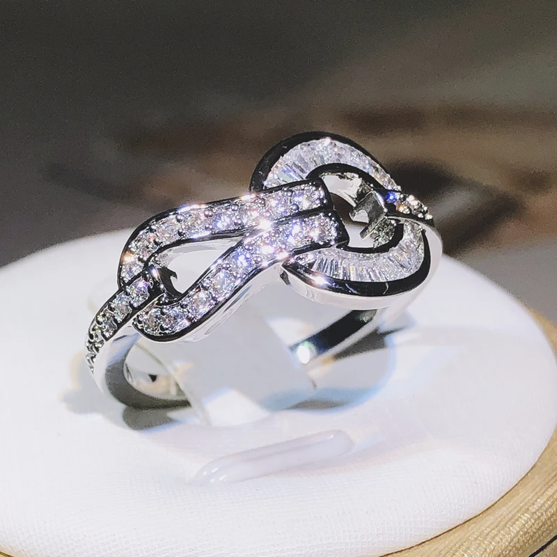 925 sterling silver geometric round winding ring ladies jewelry party birthday gift suitable for women