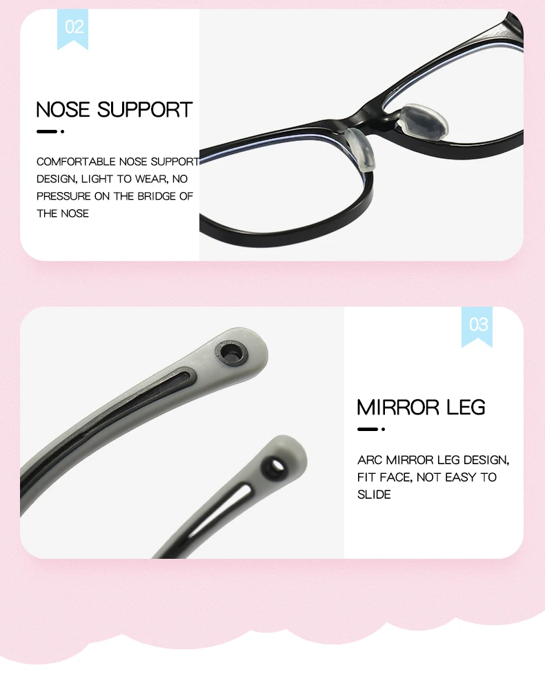 Kids Glasses Myopia Prescription Optical Eyeglasses Boys Girls Anti Blue Light TR90 Silicone Flexible Children’s Glasses Frame