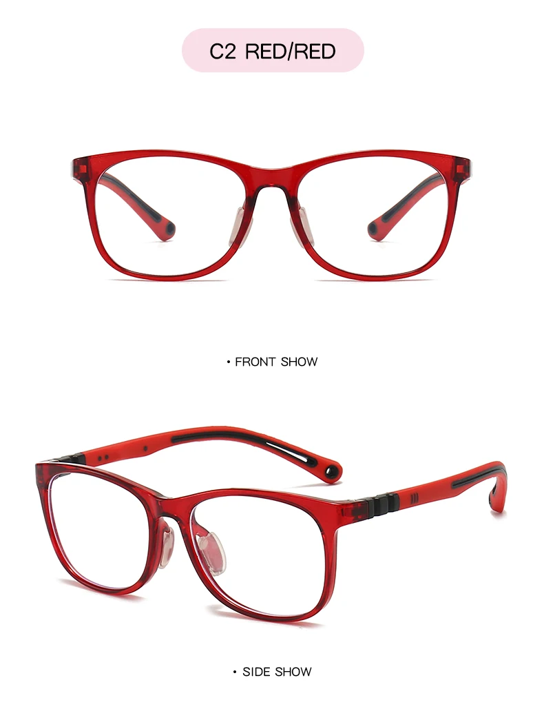 Kids Glasses Myopia Prescription Optical Eyeglasses Boys Girls Anti Blue Light TR90 Silicone Flexible Children’s Glasses Frame