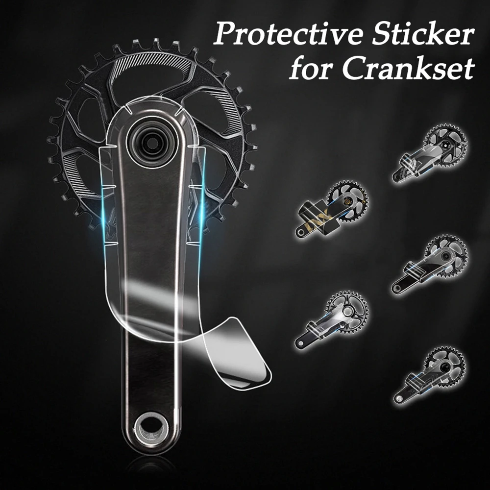 Universal MTB Bike Crank Protective Film Carbon Fiber Tooth Plate Crank Protective Film Anti-collision Bicycle Crank Stickers