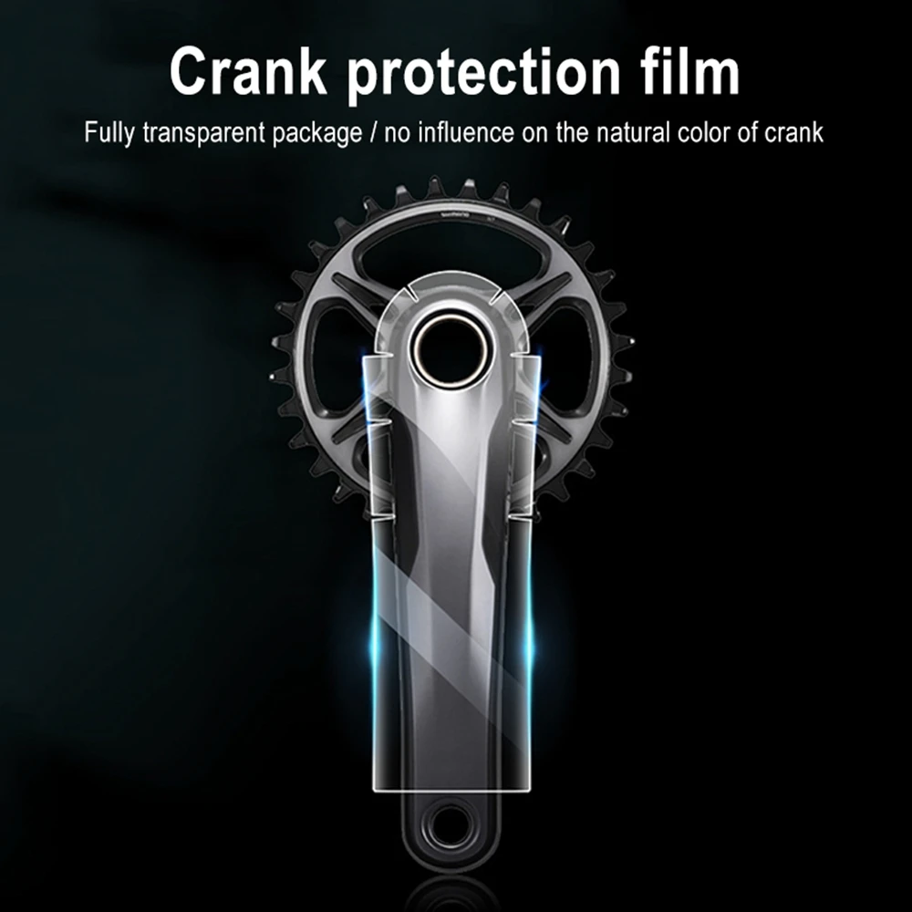 Universal MTB Bike Crank Protective Film Carbon Fiber Tooth Plate Crank Protective Film Anti-collision Bicycle Crank Stickers