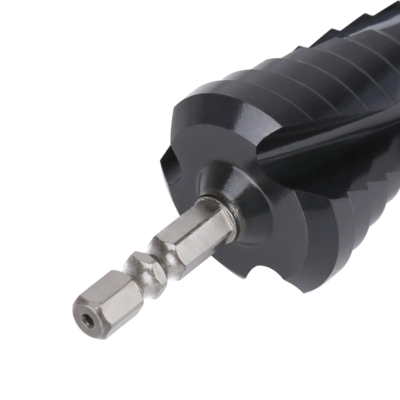 Versery Hex Shank HSS Co M35 Cobalt TiAIN Spiral Groove 3 Flutes Step Drill Bits For Stainless Steel Iron Hole Opener Saw
