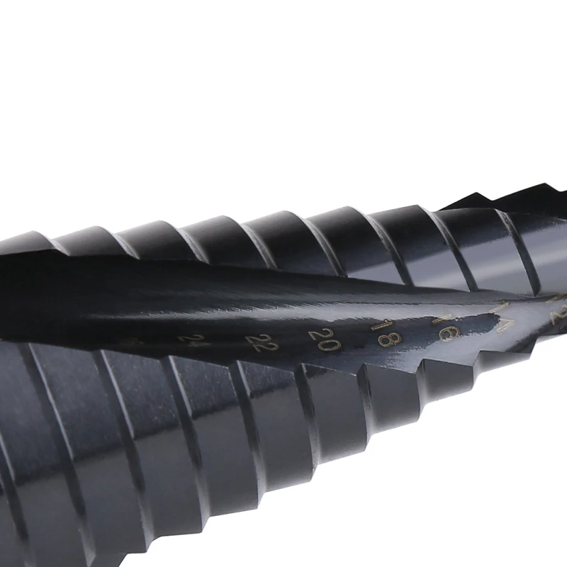 Versery Hex Shank HSS Co M35 Cobalt TiAIN Spiral Groove 3 Flutes Step Drill Bits For Stainless Steel Iron Hole Opener Saw