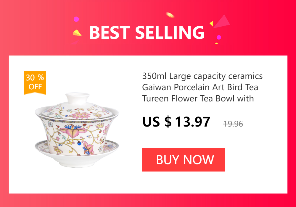 350ml Large capacity ceramics Gaiwan Porcelain Art Bird Tea Tureen Flower Tea Bowl with Saucer Lid Kit Master Teaset Drinkware