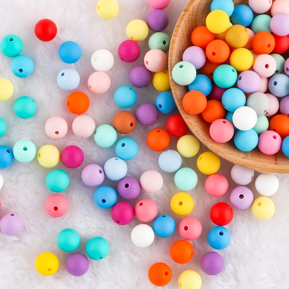 Kovict 9mm Round Silicone Beads 100/200/500/1000Pcs For Jewelry Making DIY Necklace Bracelet Earrings Etc Handmade Accessories