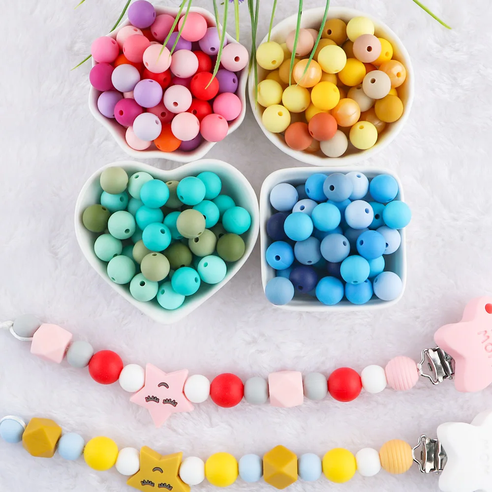 Kovict 9mm Round Silicone Beads 100/200/500/1000Pcs For Jewelry Making DIY Necklace Bracelet Earrings Etc Handmade Accessories