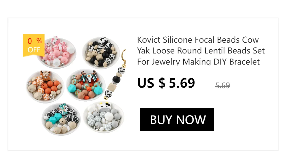 Kovict 9mm Round Silicone Beads 100/200/500/1000Pcs For Jewelry Making DIY Necklace Bracelet Earrings Etc Handmade Accessories